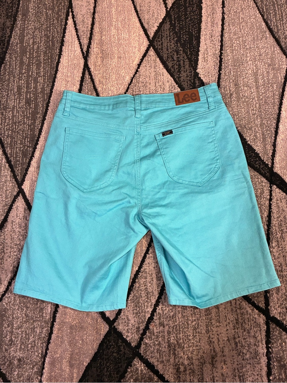 Lee Aqua Blue Cotton Shorts